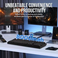EPOMAKER Galaxy100 Mechanikus Gamer Billentyűzet Numpad, Vezeték Nélküli, Hot Swap, Fekete 2