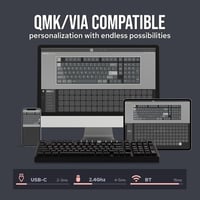 EPOMAKER Galaxy100 Mechanikus Gamer Billentyűzet Numpad, Vezeték Nélküli, Hot Swap, Fekete 4