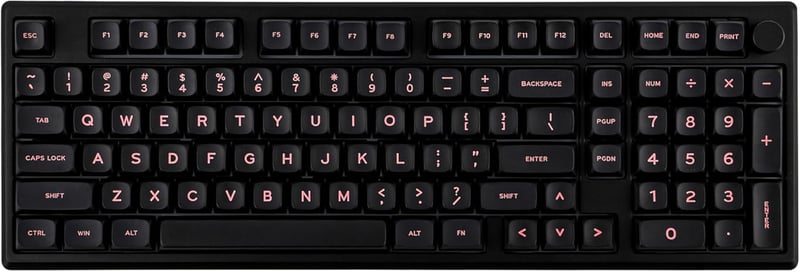 EPOMAKER Galaxy100 Mechanikus Gamer Billentyűzet Numpad, Vezeték Nélküli, Hot Swap, Fekete