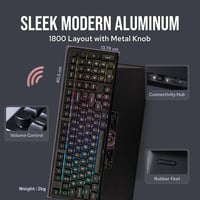 EPOMAKER Galaxy100 Mechanikus Gamer Billentyűzet Numpad, Vezeték Nélküli, Hot Swap, Fekete 3