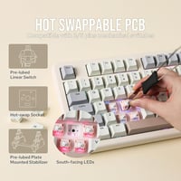 EPOMAKER Galaxy70 Aluminium Mechanikus Gaming Billentyűzet 75% Wireless Bluetooth RGB 5