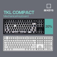 EPOMAKER Galaxy80 Wireless Mechanikus Gamer Billentyűzet Alumínium Gasket Hot-Swap Fekete 3