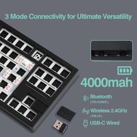 EPOMAKER Galaxy80 Wireless Mechanikus Gamer Billentyűzet Alumínium Gasket Hot-Swap Fekete 5