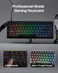 EPOMAKER HE68 Lite Hall Effect Gaming Billentyűzet 8K Polling Fekete 7