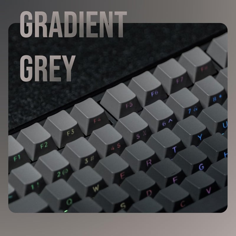 EPOMAKER Ombre 133 Billentyű PBT Keycap szett Cherry profil ISO QWERTY füstszürke