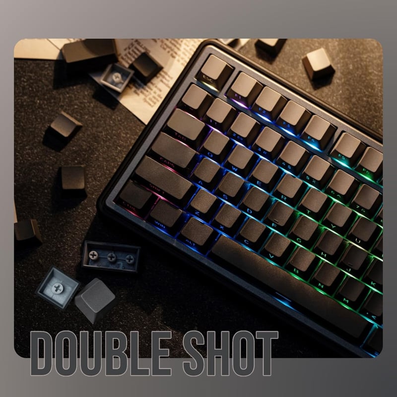 EPOMAKER Ombre 133 Billentyű PBT Keycap szett Cherry profil ISO QWERTY füstszürke