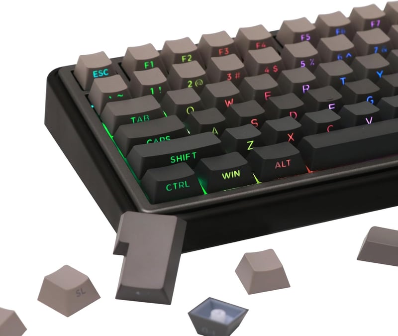 EPOMAKER Ombre 133 Billentyű PBT Keycap szett Cherry profil ISO QWERTY füstszürke
