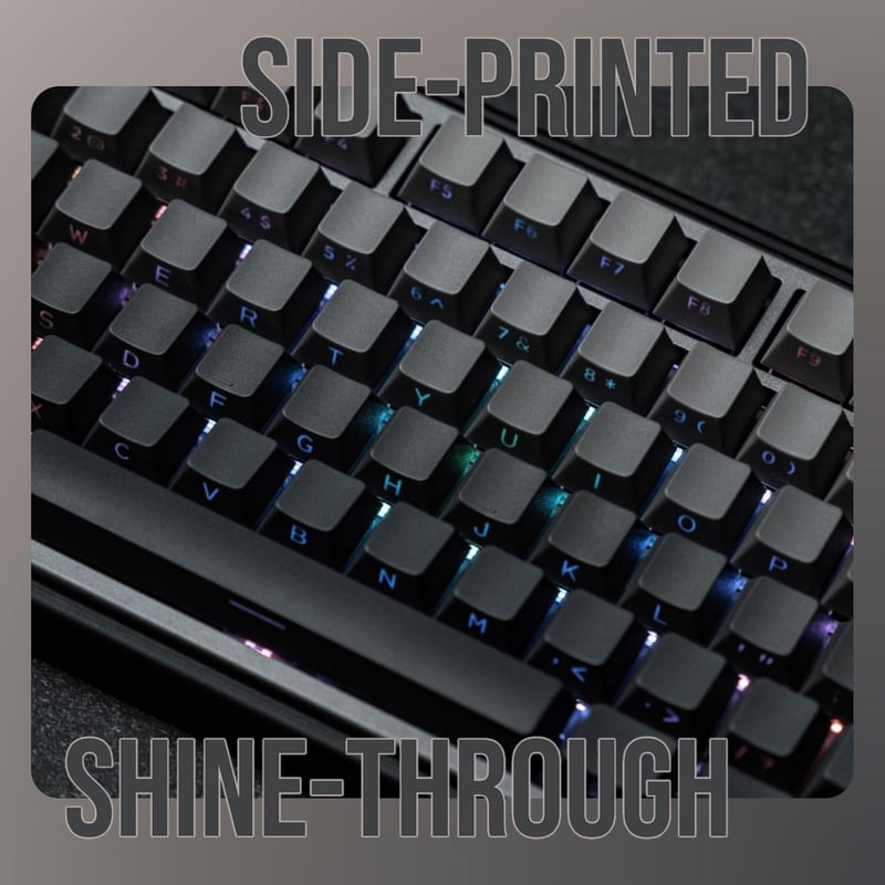EPOMAKER Ombre 133 Billentyű PBT Keycap szett Cherry profil ISO QWERTY füstszürke