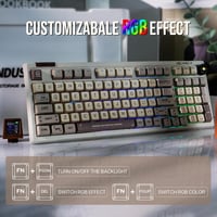 EPOMAKER RT100 97 gombos mechanikus gaming billentyűzet Bluetooth 5.0 USB-C forgatógombbal 6