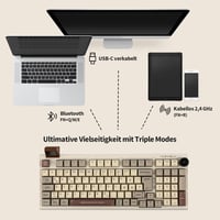 EPOMAKER RT100 ISO Mechanikus Billentyűzet Állítható Mini TV-vel - 98 Gombos, 5000mAh, Hot-Swap, Bluetooth/2.4GHz/USB-C, Német QWERTZ Kioszt 3