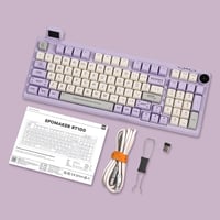 EPOMAKER RT100 Mechanikus Billentyűzet Bluetooth/USB RGB Forgókapcsoló Lila 8