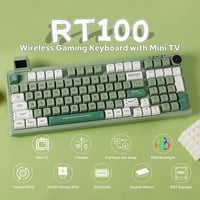 EPOMAKER RT100 Mechanikus Billentyűzet Gamer RGB Bluetooth USB Forgatógomb Hot Swap Zöld 2