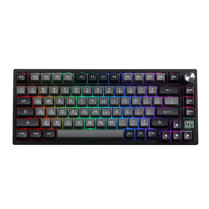 EPOMAKER TH80 SE 75% Gasket mehanička tipkovnica, Hot-Swap, RGB - crno-srebrna