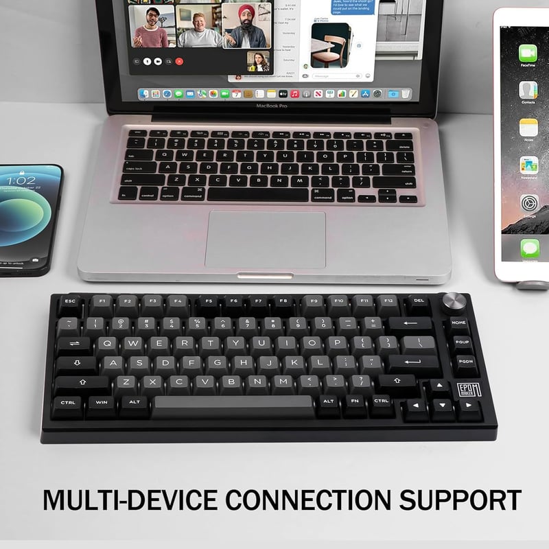 EPOMAKER TH80 SE Wireless Mechanikus Billentyűzet RGB, Hot-Swap, Gaming Gamer PC Mac