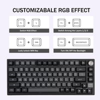 EPOMAKER TH80 SE Wireless Mechanikus Billentyűzet RGB, Hot-Swap, Gaming Gamer PC Mac 3