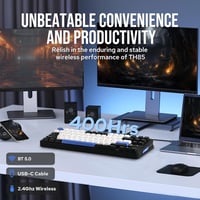 EPOMAKER TH85 Mechanikus Gaming Billentyűzet, Wireless RGB, Hot-Swap, Programozható 5