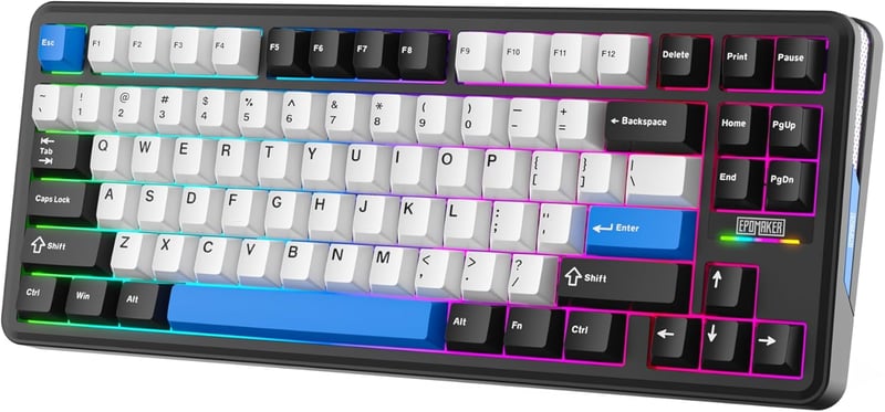 EPOMAKER TH85 Mechanikus Gaming Billentyűzet, Wireless RGB, Hot-Swap, Programozható