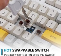 EPOMAKER TH98 96% Mechanikus Gaming Billentyűzet RGB, Hotswap, Bluetooth/2.4GHz/Vezetékes 5