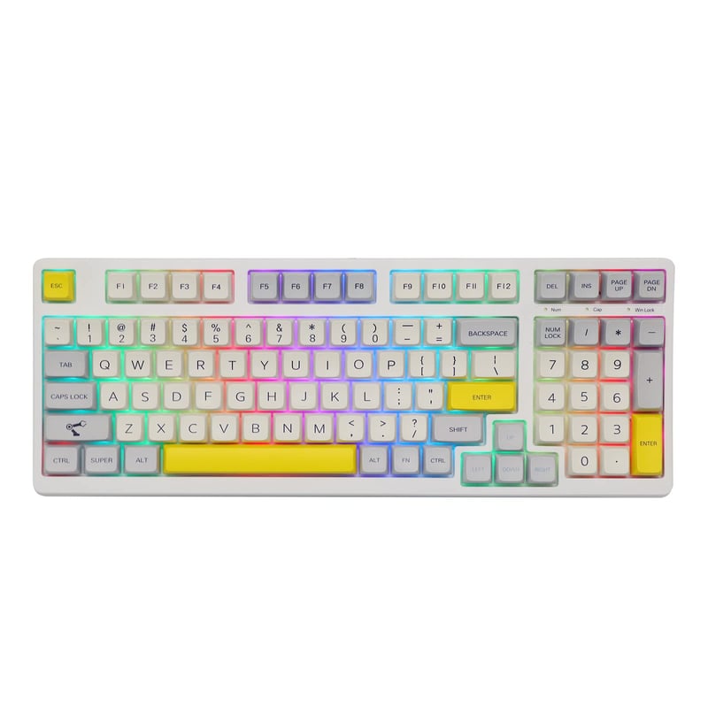 EPOMAKER TH98 96% mechanická herná klávesnica, hotswap, RGB, Bluetooth/2.4GHz/káblová (Gateron Red)