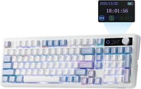 EPOMAKER TH99 PRO 96% Mechanikus Billentyűzet Kijelzővel, RGB, Vezeték Nélküli, Hot Swap, Fehér 1