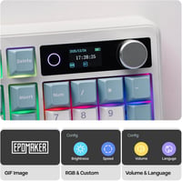 EPOMAKER TH99 PRO 96% Mechanikus Billentyűzet Kijelzővel, RGB, Vezeték Nélküli, Hot Swap, Fehér 3