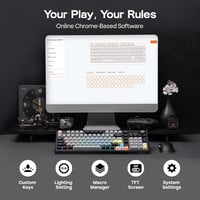 EPOMAKER TH99 PRO 96% Mechanikus Gamer Billentyűzet RGB LED, Vezeték Nélküli 2.4GHz Bluetooth, Hot Swap, Fekete 7