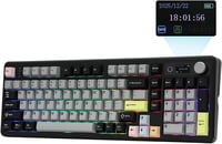 EPOMAKER TH99 PRO 96% Mechanikus Gamer Billentyűzet RGB LED, Vezeték Nélküli 2.4GHz Bluetooth, Hot Swap, Fekete 1