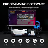 EPOMAKER X Aula F108 PRO Wireless Gaming Billentyűzet Kijelzővel, RGB, Hot Swap, Mac/PC 7