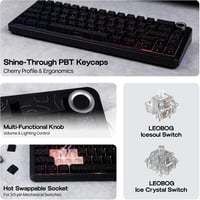 EPOMAKER X Aula F65 PRO Wireless Mechanikus Gamer Billentyűzet, Hot-Swap, RGB, Bluetooth/2.4GHz, 65% Layout 4