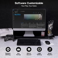 EPOMAKER X Aula F65 PRO Wireless Mechanikus Gamer Billentyűzet, Hot-Swap, RGB, Bluetooth/2.4GHz, 65% Layout 6