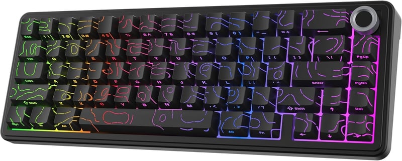 EPOMAKER X Aula F65 PRO Wireless Mechanikus Gamer Billentyűzet, Hot-Swap, RGB, Bluetooth/2.4GHz, 65% Layout