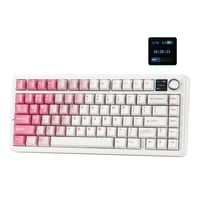EPOMAKER X Aula F75 MAX mehanička gaming tipkovnica s TFT zaslonom - bijelo-ružičasta 1