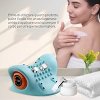 Aparat de masaj pentru gât EPROICKS EMS cu căldură, perna de relaxare pentru gât și umeri cu presopunctură, reîncărcabil USB, fără fir, 3 moduri, 6 frecvențe reglabile 3