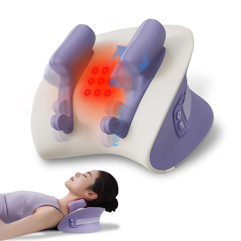 EPROICKS Shiatsu masážny prístroj na krk s funkciou vyhrievania, simuláciou masáže prstami, na viac častí tela, pre mužov aj ženy, tip na darček