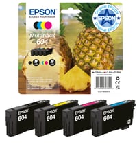 Epson 604 Ananász Multipack atramentové kazety – čierna, azúrová, purpurová, žltá – 1x3,4 ml + 3x2,4 ml – 4 farby 1