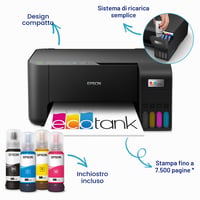 Multifunkčná atramentová tlačiareň Epson EcoTank ET-2862 A4 s Wi-Fi – vrátane atramentu na 3 roky 2