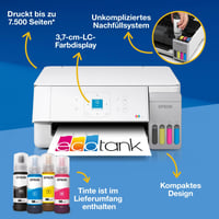 Epson EcoTank ET-2926 Wi-Fi Multifunkciós Tintasugaras Nyomtató - Nyomtatás, Másolás, Szkennelés, A4, AirPrint, LCD Kijelző, Akár 3 Év Tinta 2
