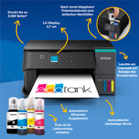 Epson EcoTank ET-2955 A4 Multifunkciós Tintapatron-mentes Nyomtató – Wi-Fi, AirPrint, Duplex, Szkennelés, Másolás, 3,7 cm LCD, 3 év tinta 2