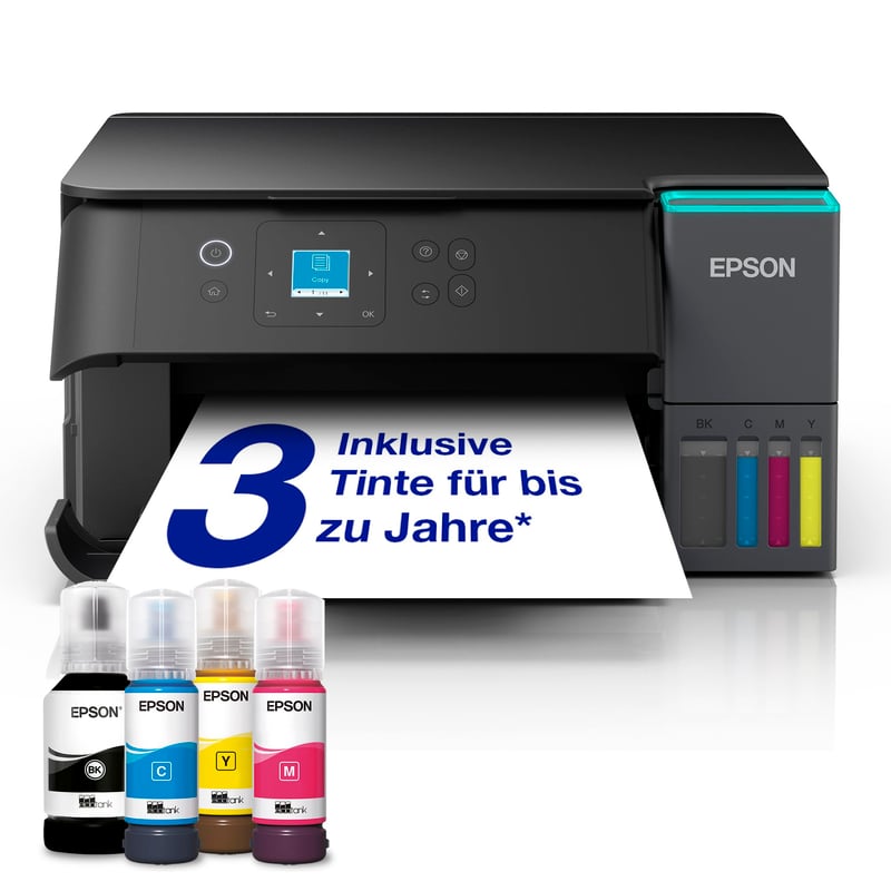 Epson EcoTank ET-2955 A4 Multifunkciós Tintapatron-mentes Nyomtató – Wi-Fi, AirPrint, Duplex, Szkennelés, Másolás, 3,7 cm LCD, 3 év tinta