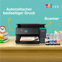 Epson EcoTank ET-2955 A4 Multifunkciós Tintapatron-mentes Nyomtató – Wi-Fi, AirPrint, Duplex, Szkennelés, Másolás, 3,7 cm LCD, 3 év tinta 8