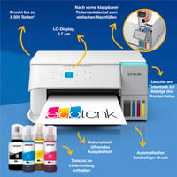 Multifunkčná atramentová tlačiareň Epson EcoTank ET-2956, biela, A4, Wi-Fi, AirPrint — chýba 3-ročná zásoba atramentu (stav: pozri 2. obrázok) 7