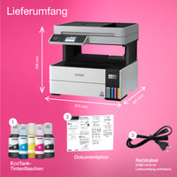 Multifunkčná atramentová tlačiareň Epson EcoTank ET-5170 – CHYBNÁ — chybná, čiastočne funkčná: Vyliaty atrament (stav: viď 2. obrázok) 12