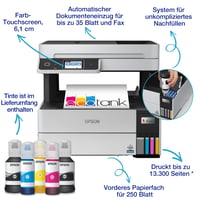 Multifunkčná atramentová tlačiareň Epson EcoTank ET-5170 – CHYBNÁ — chybná, čiastočne funkčná: Vyliaty atrament (stav: viď 2. obrázok) 9