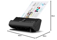 Scanner Wi-Fi Epson ES-C320W, scanner de documente A4 compact pentru afaceri, duplex cu alimentator de coli, consum redus de energie, negru 7