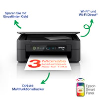 Multifunkčná atramentová tlačiareň Epson Expression Home XP-2205 A4 s WiFi, skenerom a kopírkou, čierna – používaná 3