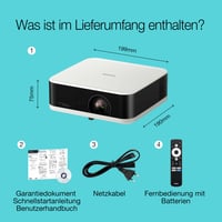 Videoproiector Smart portabil Epson Lifestudio Pop EF-61W, Full HD 1080p, sunet Bose, 700 lumeni, 3LCD, LED RGB, Google TV, diagonală proiecție 150 inchi 3
