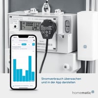 eQ-3 AG Homematic IP Okos Mérőóra Interfész - Energiafogyasztás Figyelő Otthoni Automatizáláshoz, Fekete, 2 AA Elemmel 2
