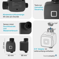 Inteligentný ovládač zavlažovania Homematic IP 162114A0 - antracitový 3