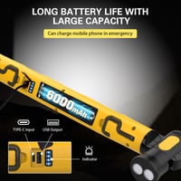 ERAY LED radno svjetlo snage 3000 lm, punjivi reflektor sa baterijom od 6000 mAh, prijenosna svjetiljka 4