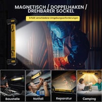 ERAY LED radno svjetlo snage 3000 lm, punjivi reflektor sa baterijom od 6000 mAh, prijenosna svjetiljka 7